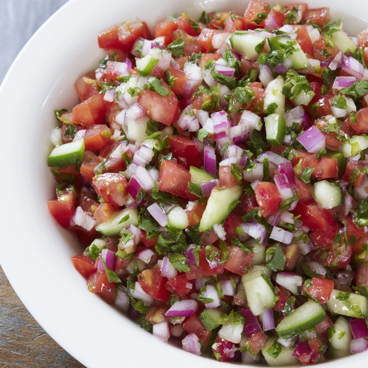 Bright lime juice enhances the flavors of this pickled cucumber pico de gallo, ideal for tacos.