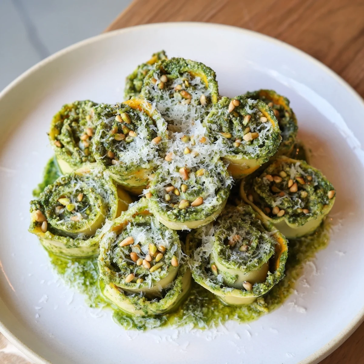 Golden, flaky Savory Bites: Star-Shaped Pesto Pinwheels, ready to serve warm from the oven.