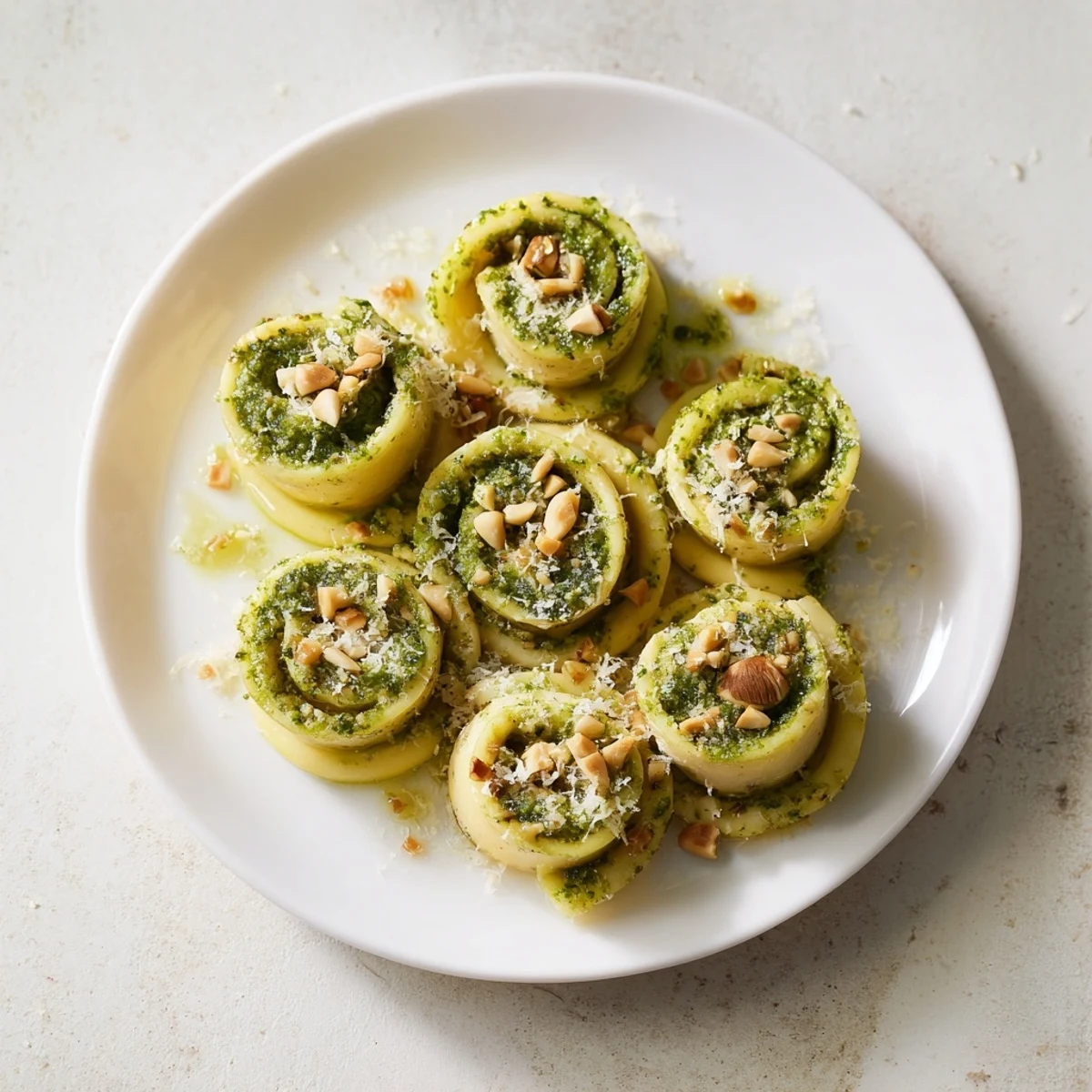 Close-up of baked Savory Bites: Star-Shaped Pesto Pinwheels, showcasing their star shape and cheesy topping.