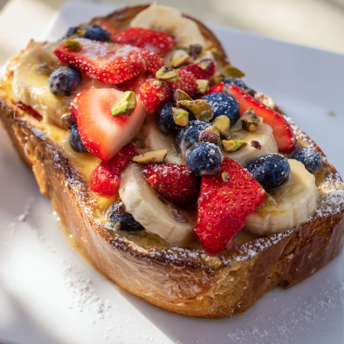 Golden-brown baked Viral Yogurt Toast with a yogurt filling—perfect for a delicious brunch or breakfast.