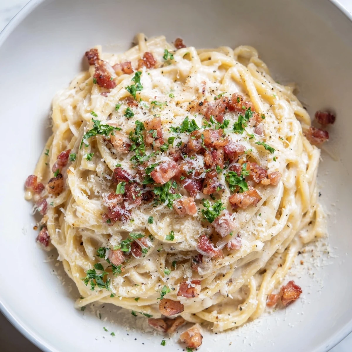 A quick and easy Ramen Carbonara Hack, featuring a rich egg and cheese sauce, ready in minutes.