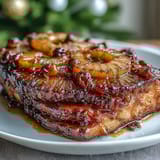 honig glasierter schinken mit ananas