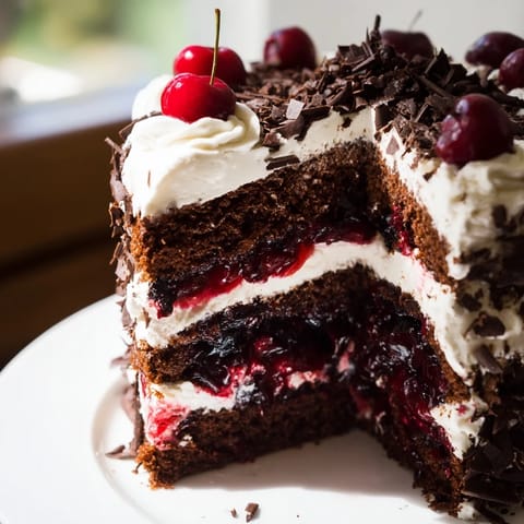 Schwarzwald Kirschtorte mit Schokolade