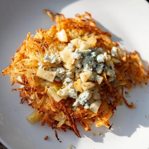 Kartoffelpuffer Gorgonzola Apfel