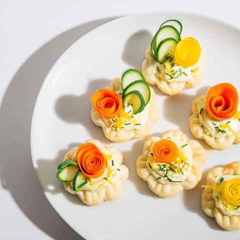 Blumenförmige bunte Snacks #65