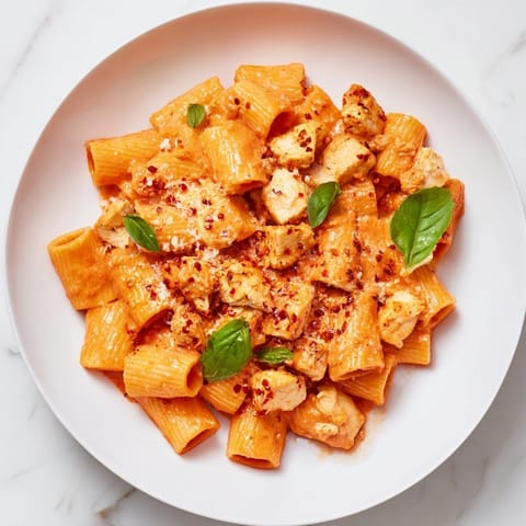 Würziges Vodka Huhn Pasta