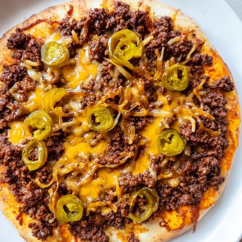 Feuriger Hackfleisch Pizza Belag