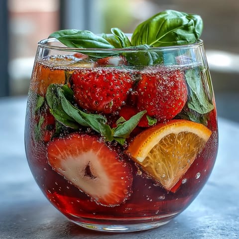 Erdbeer Basilikum Sommerdrink Mocktail #295