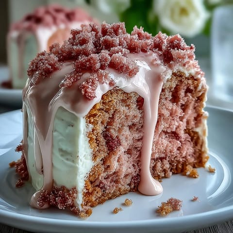 Rosé Velvet-Torte mit Gold #309