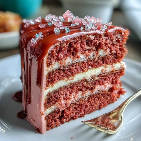 Festlicher Rosé Velvet Cake für Ihre Brautparty, wunderschön mit Gold verziert.