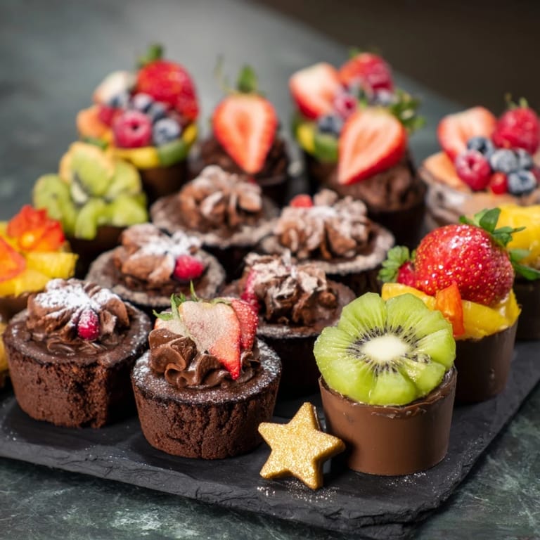 A gorgeous Star-Studded Dessert Board boasting chocolate-covered strawberries and fresh star-shaped pineapple, perfect for sharing.