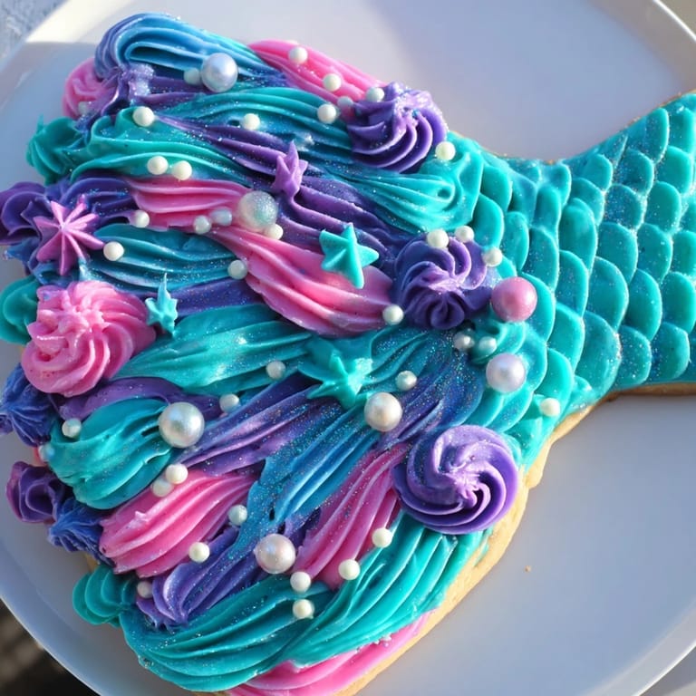 Vibrant and magical Mermaid Tail Under the Sea Sweets, a dreamy ocean-themed dessert for celebrations.