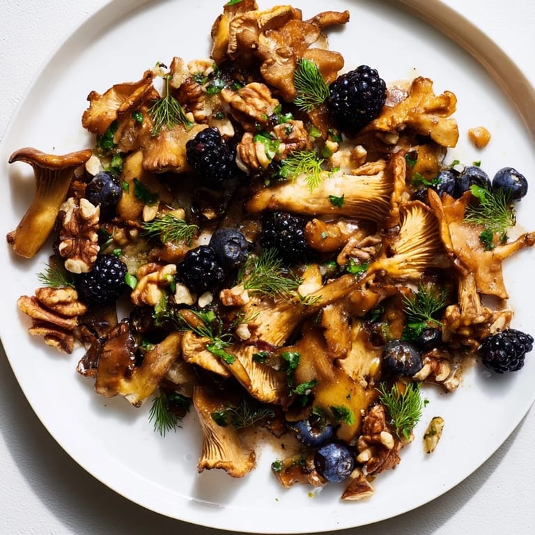 A rustic presentation of Northwest Forest Forager featuring toasted nuts and beautifully arranged forest elements.