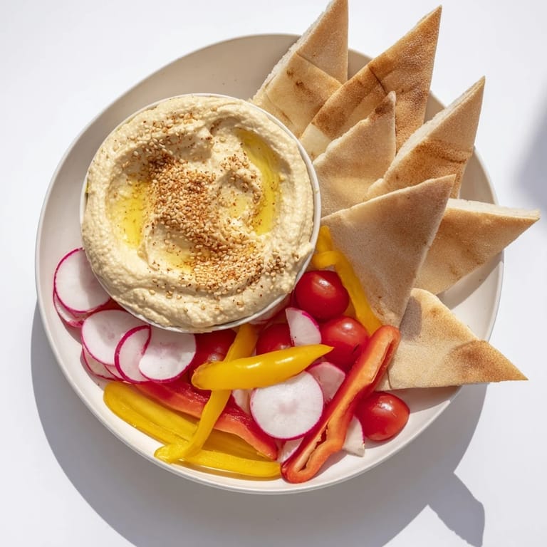 Vibrant The Moroccan Tent appetizer platter featuring colorful veggies, dips, and warm pita bread for dipping.