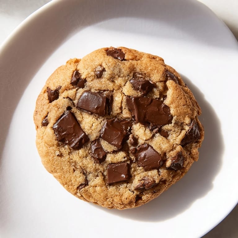 Freshly baked air-fryer chocolate chip cookies, with a soft center and crispy edges, irresistible to taste.