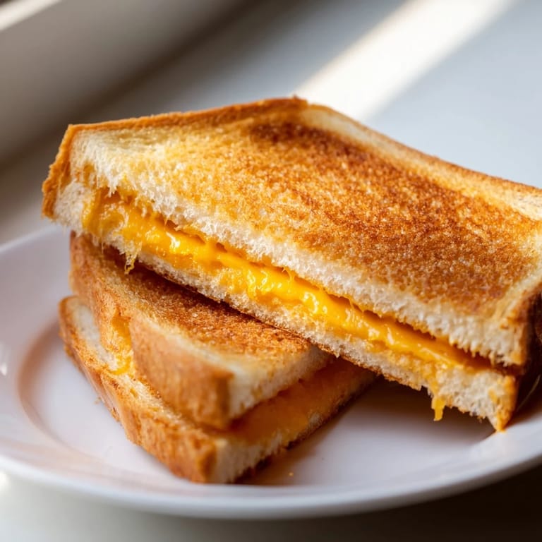 Perfectly golden air fryer grilled cheese, oozing with melted cheddar, is a quick American comfort classic.