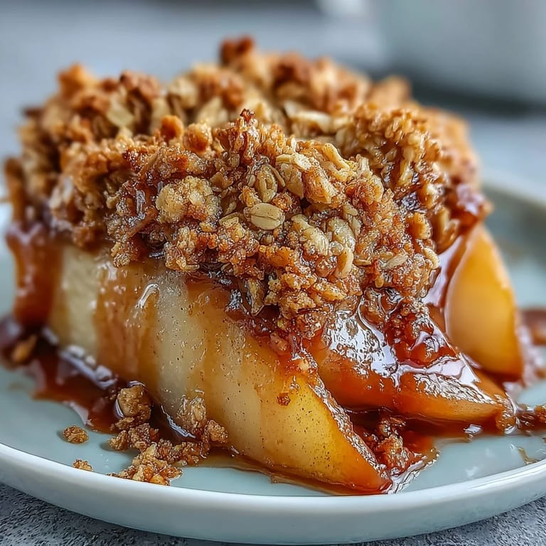 Saftige Birnen unter goldbrauner Krume, perfekt für den Herbst