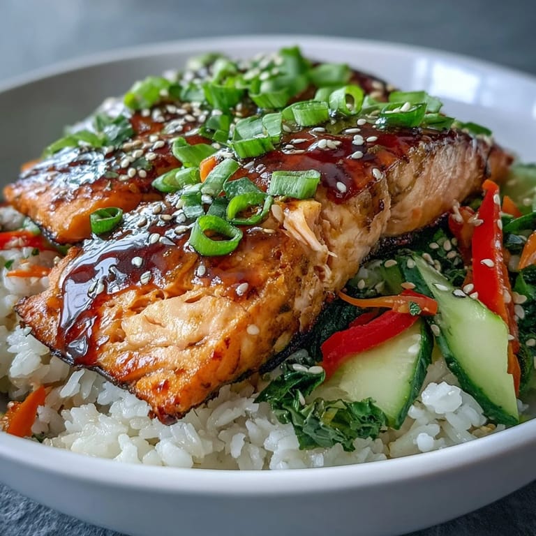 Genieße Asian-Inspired Salmon Bowl mit saftigem Lachs, Limettenwedge und frischen Julettpreis.