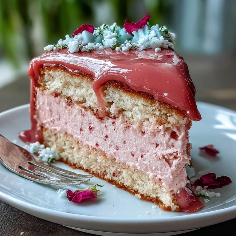 Stilvoller Rosé-Velvet-Kuchen mit goldener Glasur: Perfekt für Bridal Showers – weicher Samtkuchen mit Rosé-Touch und edlem Gold-Drip.