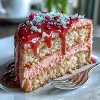Bridal Shower Rosé Velvet Cake mit goldenem Drip: Eleganter rosa Samtkuchen mit Rosé-Wein und glänzendem Goldüberzug für festliche Anlässe.  