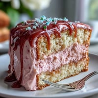 Zarter Rosé-Samtkuchen für die Brautparty mit schimmerndem Goldrand.